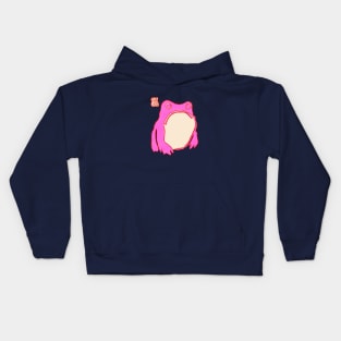 Pink Grumpy Frog Kids Hoodie